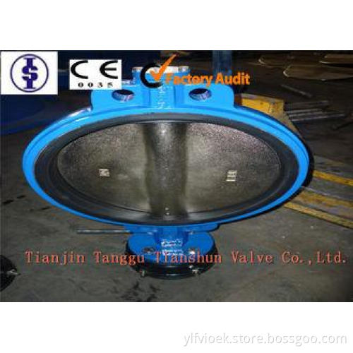 No Pin Half Lug Wafer Butterfly Valves , 2" - 12" Worm Gear